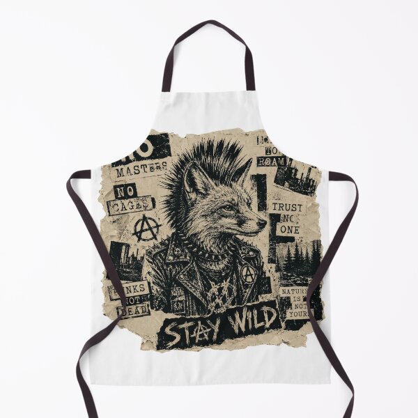 Item preview, STAY WILD - Anarcho Punk Fox | No Masters No Cages designed and sold by Neurospicy Trolls.