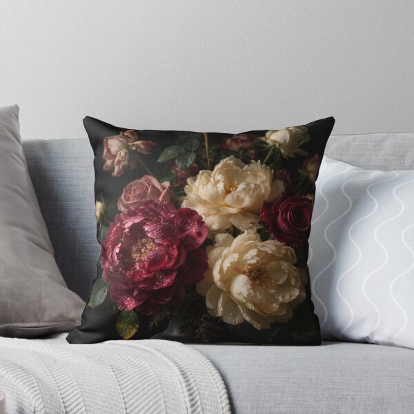 Aperçu de l'œuvre Dark Floral Still Life Peonies and Roses créée et vendue par Lineer22.