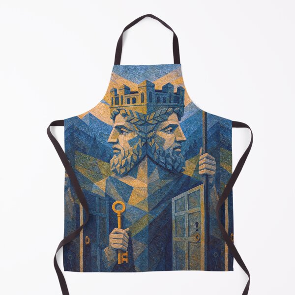 Aperçu de l'œuvre Janus – Dieu des portes et des transitions (peinture) créée et vendue par GalleryKauffeld.