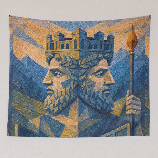 Item preview, Janus – God of Doors and Transitions Painting designed and sold by GalleryKauffeld.