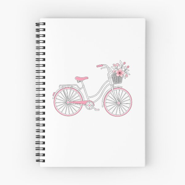 Item preview, Pink Floral Basket Bicycle Vintage Cycling Design designed and sold by CG Studio.