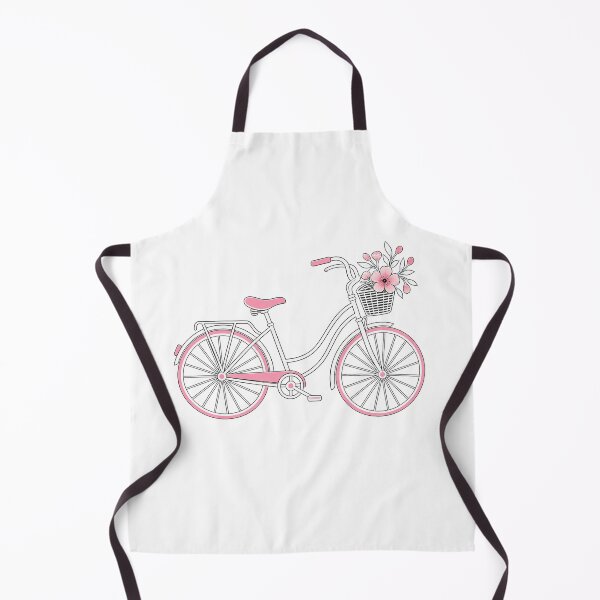 Item preview, Pink Floral Basket Bicycle Vintage Cycling Design designed and sold by CG Studio.