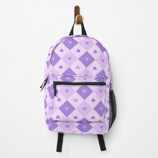 Item preview, Sweet Romantic Geometric Pastel Violet Purple Heart Argyle Pattern designed and sold by Chromaovo.