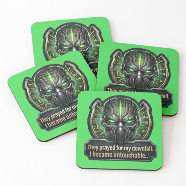 Item preview, They Prayed For My Downfall I Became Untouchable Cyber Mask Sticker designed and sold by Nicolae-SCROCIOB-Shop.