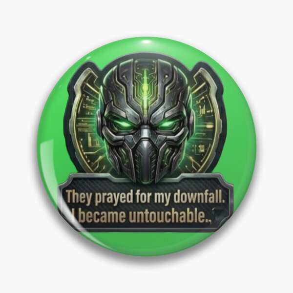 Item preview, They Prayed For My Downfall I Became Untouchable Cyber Mask Sticker designed and sold by Scro-Ciob-Shop.