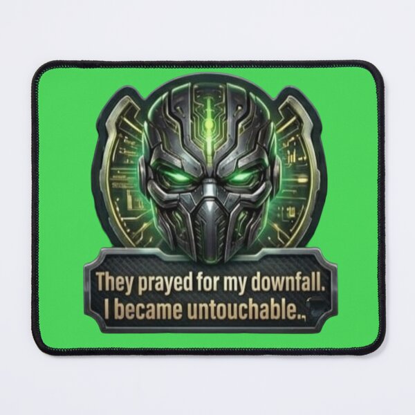 Item preview, They Prayed For My Downfall I Became Untouchable Cyber Mask Sticker designed and sold by Scro-Ciob-Shop.