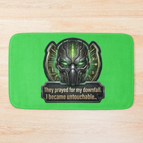 Item preview, They Prayed For My Downfall I Became Untouchable Cyber Mask Sticker designed and sold by Scro-Ciob-Shop.