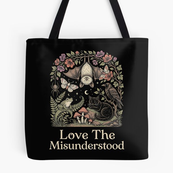 Item preview, Love The Misunderstood Bat Raven Cat Moth Cottagecore designed and sold by Redgiant87x.