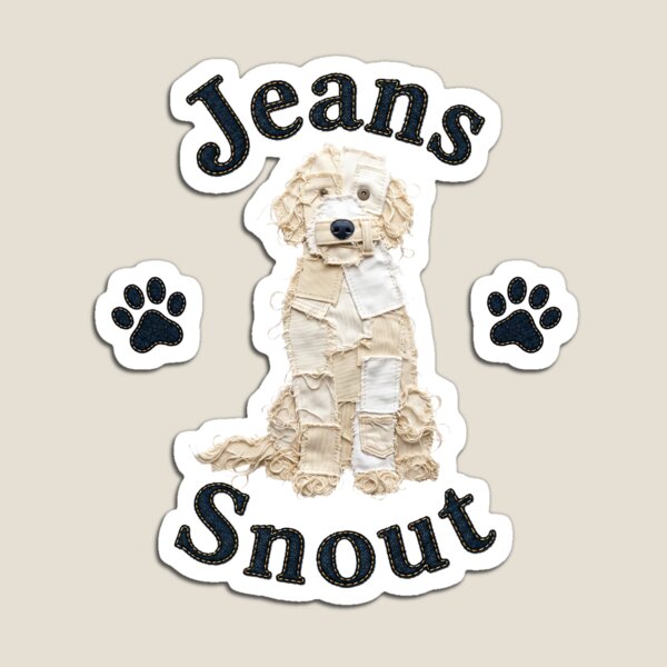 Item preview, Cream Doodle Denim Patch Art designed and sold by JeanSnout.