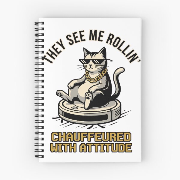 Item preview, Thug Life Cat on Robot Vacuum Funny Streetwear Graphic Tee designed and sold by KIDEnia.
