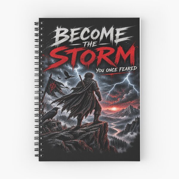 Item preview, Become The Storm – Dark Motivational Warrior Quote  designed and sold by Meentoos_1.