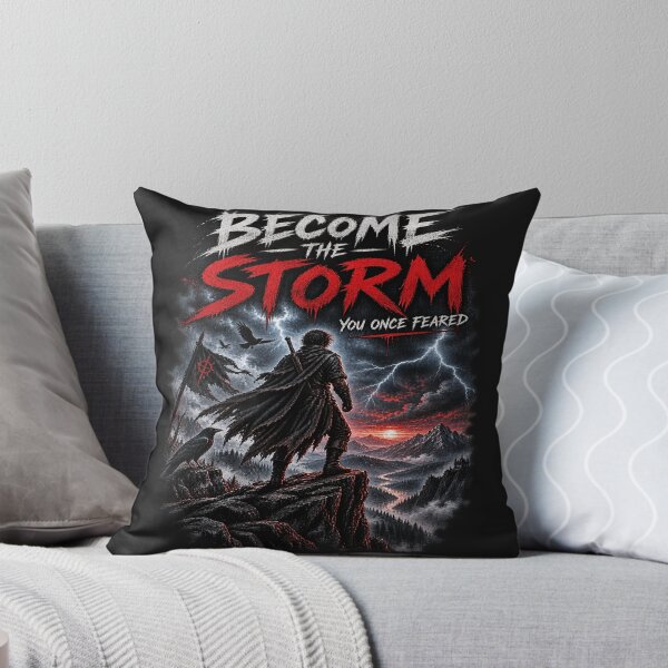 Item preview, Become The Storm – Dark Motivational Warrior Quote  designed and sold by Meentoos_1.