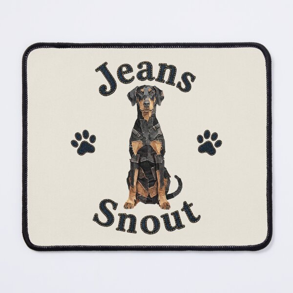Item preview, Black Doberman Pinscher Denim Patch Art designed and sold by JeanSnout.