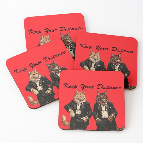 Item preview, Maine Coon Cats. Keep Your Distance. designed and sold by Animal Cosmic Society.