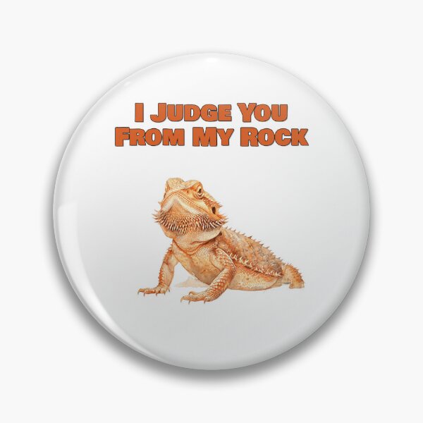 Item preview, I Judge You From My Rock Funny Bearded Dragon Design designed and sold by NatureUnleashed.