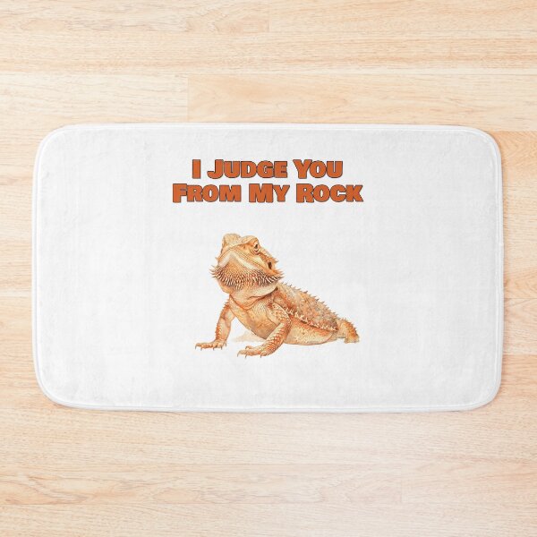 Item preview, I Judge You From My Rock Funny Bearded Dragon Design designed and sold by NatureUnleashed.