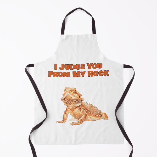 Item preview, I Judge You From My Rock Funny Bearded Dragon Design designed and sold by NatureUnleashed.