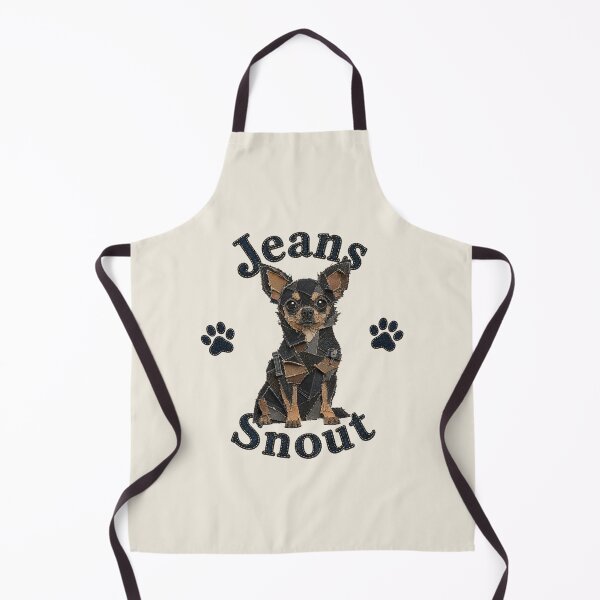 Item preview, Black and Tan Smooth Chihuahua Denim Patch Art designed and sold by JeanSnout.