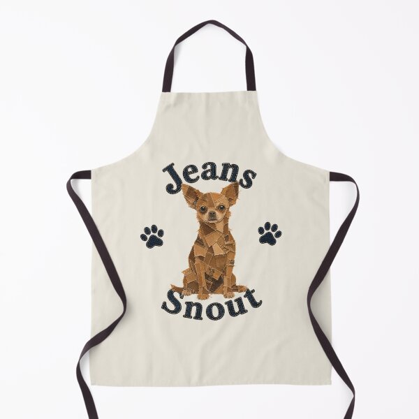 Item preview, Brown Smooth Chihuahua Denim Patch Art designed and sold by JeanSnout.