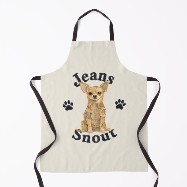Item preview, Cream Smooth Chihuahua Denim Patch Art designed and sold by JeanSnout.