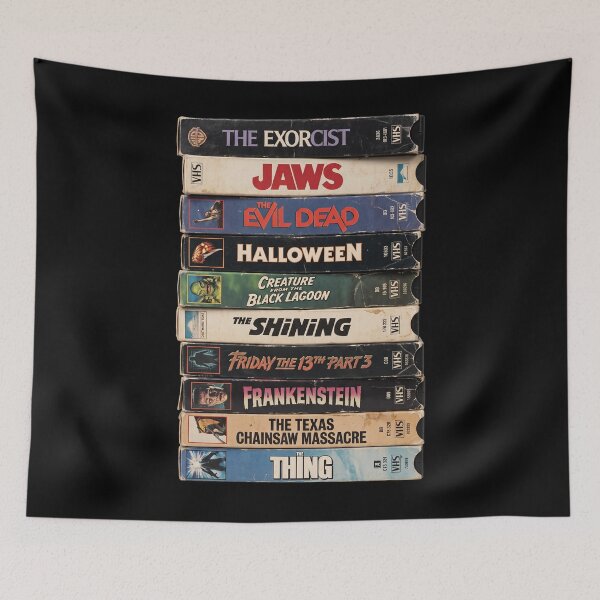Item preview, Vintage Horror VHS Tape Stack Art designed and sold by The Mellonaire.
