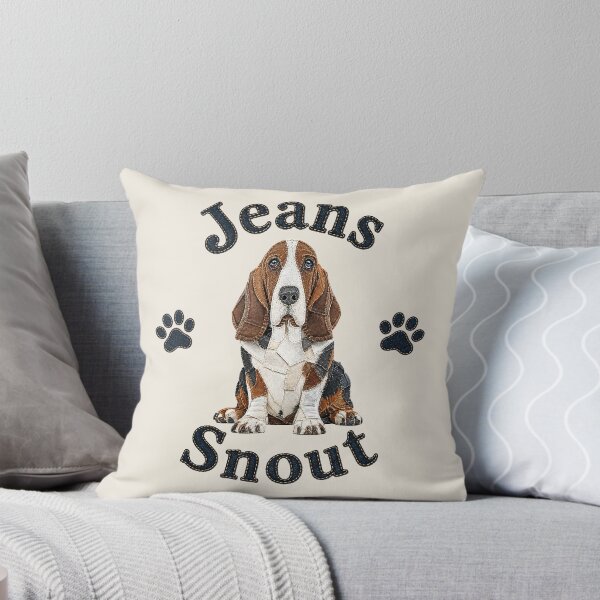 Item preview, Tricolor Basset Hound Denim Patch Art designed and sold by JeanSnout.