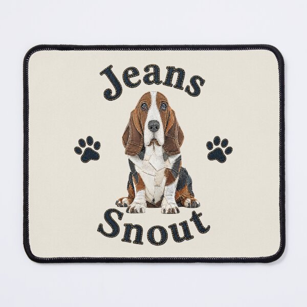 Item preview, Tricolor Basset Hound Denim Patch Art designed and sold by JeanSnout.