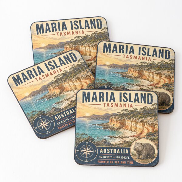 Item preview, Maria Island Tasmania Vintage Adventure designed and sold by naturalsurvival.