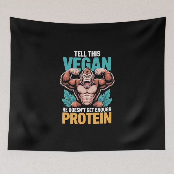 Item preview, TELL THIS VEGAN HE DOESN’T GET ENOUGH PROTEIN  designed and sold by jkrphoto.