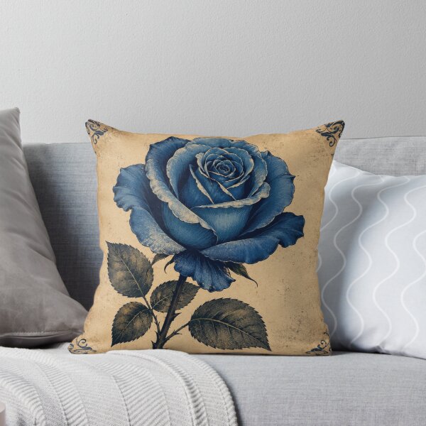 Item preview, Vintage Blue Rose Retro Botanical Flower Aesthetic Classic Floral Art designed and sold by AstraDrip Studio.