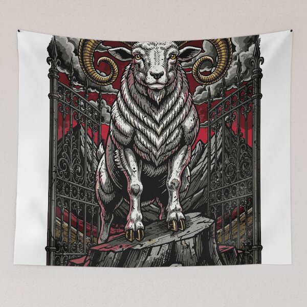 Item preview, Powerful Ram Gothic Guardian Golden Horns designed and sold by Romgora.