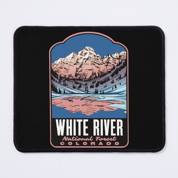 Item preview, White River National Forest Maroon Bells Retro Travel Art designed and sold by HalpinDesign.