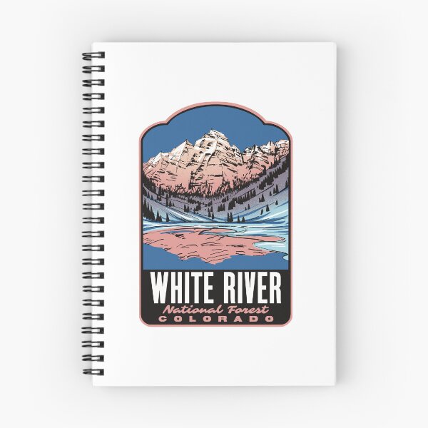 Item preview, White River National Forest Maroon Bells Retro Travel Art designed and sold by HalpinDesign.