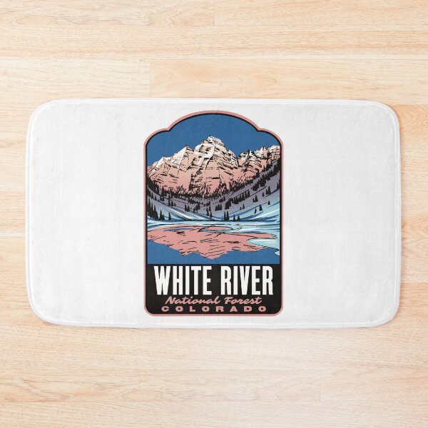 Item preview, White River National Forest Maroon Bells Retro Travel Art designed and sold by HalpinDesign.