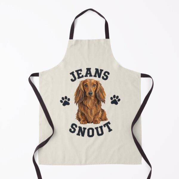 Item preview, Red Long-Haired Dachshund Denim Patch Art designed and sold by JeanSnout.