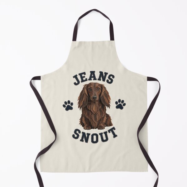 Item preview, Brown Long-Haired Dachshund Denim Patch Art designed and sold by JeanSnout.