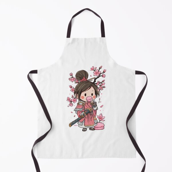 Item preview, chibi samurai warrior girl eating mochi designed and sold by cutemakerotart.