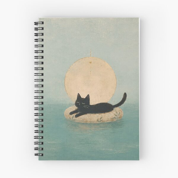Item preview, Held by Stillness – Celestial Black Cat and Golden Sun designed and sold by SacredLensV.