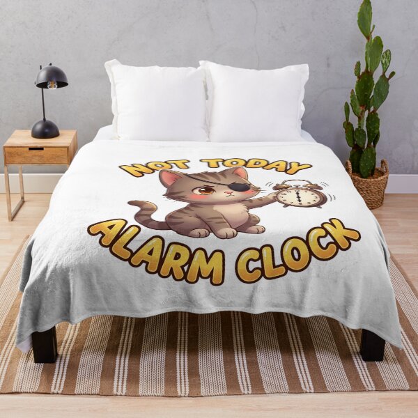 Item preview, Not Today Alarm Clock Cat designed and sold by 1smillaundfiete.