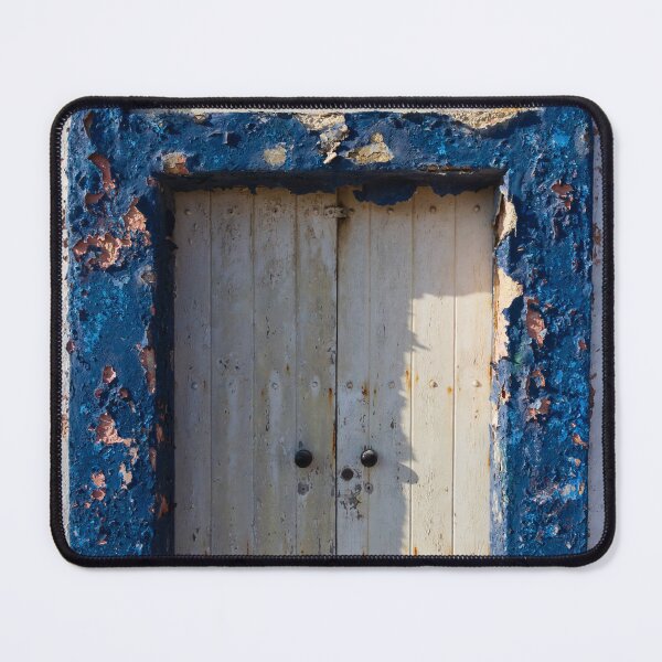 Item preview, Aged Wooden Door With Peeling Paint in Rustic Setting designed and sold by Nmallia.