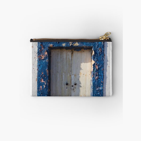 Item preview, Aged Wooden Door With Peeling Paint in Rustic Setting designed and sold by Nmallia.