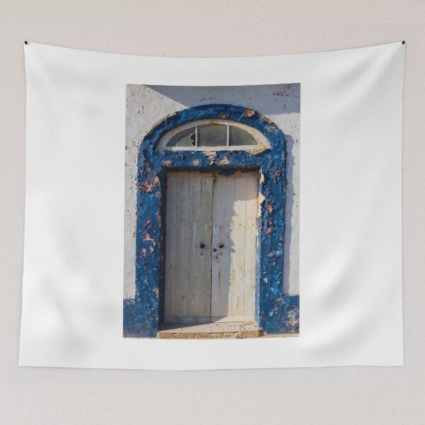 Item preview, Aged Wooden Door With Peeling Paint in Rustic Setting designed and sold by Nmallia.