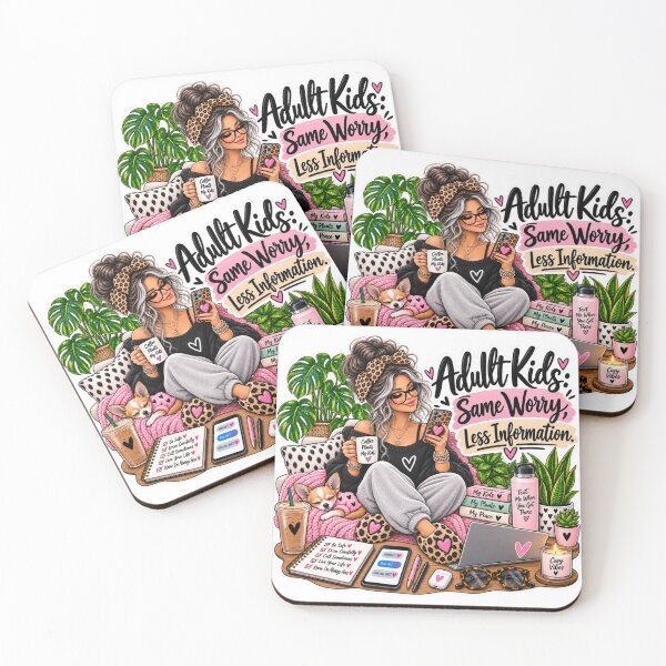 Item preview, Adult Kids: Same Worry, Less Information – Funny Mom Saying designed and sold by CottageGardenCo.
