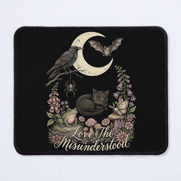 Item preview, Love The Misunderstood Bat Raven Cat Woodland Aesthetic designed and sold by Redgiant87x.