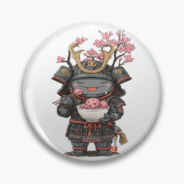 Item preview,  chibi samurai warrior with takoyaki  designed and sold by cutemakerotart.