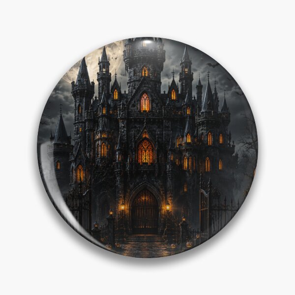 Item preview, Gothic Halloween Castle Haunted Mansion Full Moon Bats Spooky Dark Aesthetic designed and sold by AstraDrip Studio.
