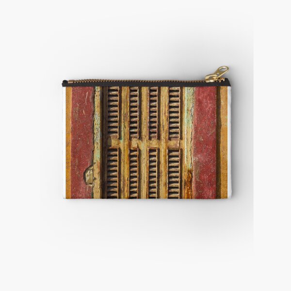 Item preview, Rustic Yellow Wooden Window With Red Frame on a Textured Wall designed and sold by Nmallia.
