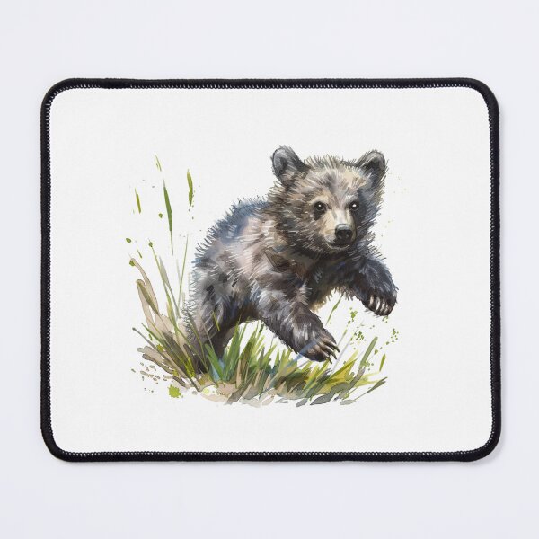 Item preview, Bear Cub | Cute Woodland Animal Watercolor Art designed and sold by Mandayartstudio.