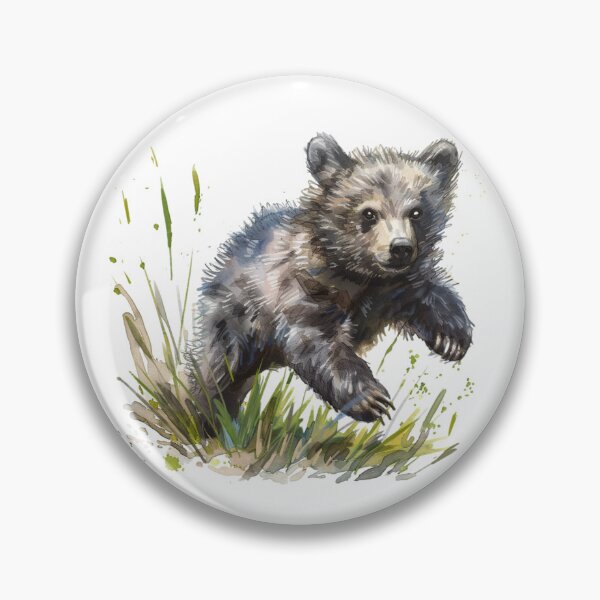 Item preview, Bear Cub | Cute Woodland Animal Watercolor Art designed and sold by Mandayartstudio.