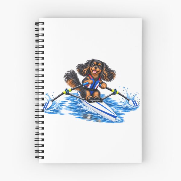 Artikelvorschau, Black and Tan Cavalier Rowing entworfen und verkauft von SpottyRainbow.